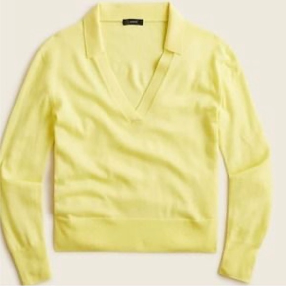 J. Crew Women's V-Neck Sweater - Yellow - Picture 1 of 6
